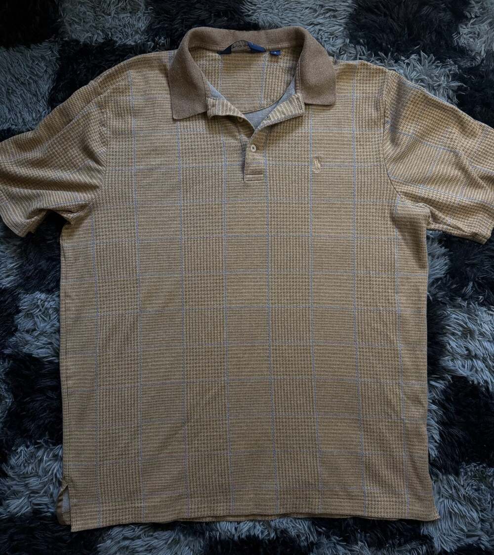 Polo Golf Ralph Lauren Men's Short Sleeve Cotton Blend Patterned Polo Shirt